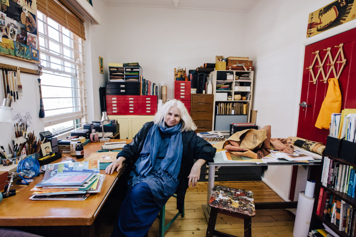 Franki Sparke in her studio